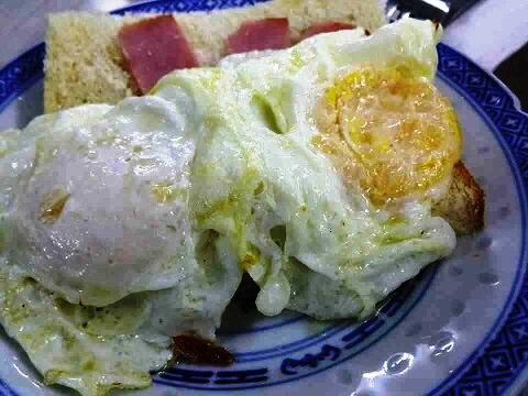 火腿煎雙蛋 火腿煎雙蛋